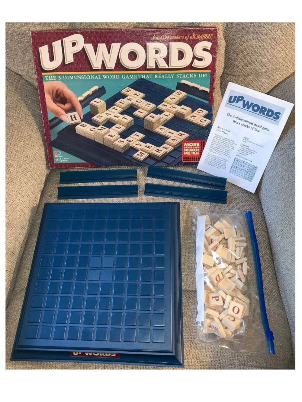 Vintage 1997 Upwords Milton Bradley Board Game **Complete!** #2